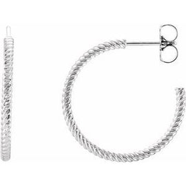 12 mm Rope Hoop Earrings