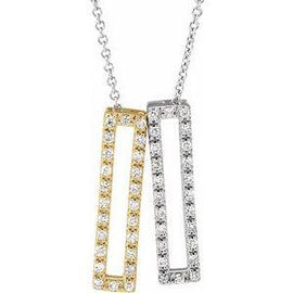 1/3 CTW Diamond Rectangle 16-18 Inch Necklace