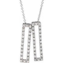 Load image into Gallery viewer, 1/3 CTW Diamond Rectangle 16-18 Inch Necklace
