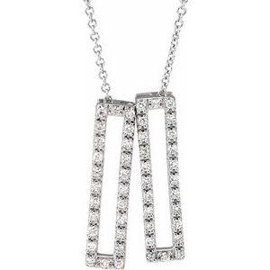 1/3 CTW Diamond Rectangle 16-18 Inch Necklace