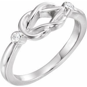 .06 CTW Diamond Knot Ring