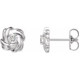 1/5 CTW Diamond Knot Earrings