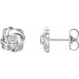 1/5 CTW Diamond Knot Earrings