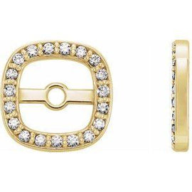.08 CTW Diamond Halo-Style Earring Jackets