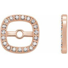 Load image into Gallery viewer, .08 CTW Diamond Halo-Style Earring Jackets
