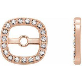 .08 CTW Diamond Halo-Style Earring Jackets