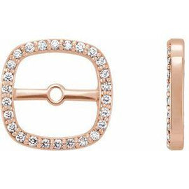 .08 CTW Diamond Halo-Style Earring Jackets