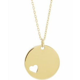 Pierced Heart Disc 16-18