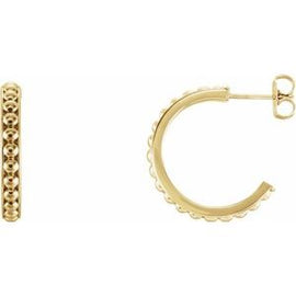 15 mm Beaded Hoop Earrings