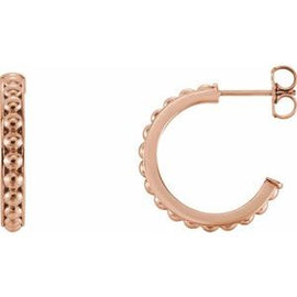 15 mm Beaded Hoop Earrings