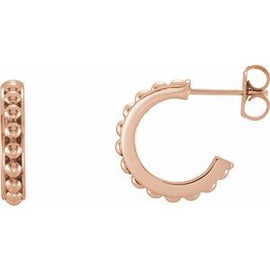 15 mm Beaded Hoop Earrings