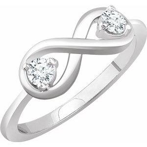 1/4 CTW Diamond Infinity-Inspired Ring