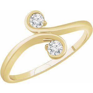 1/5 CTW Diamond Two-Stone Ring