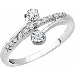 1/4 CTW Diamond Two-Stone Ring