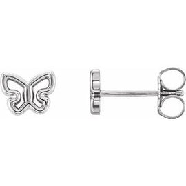 6.1x4.8 mm Butterfly Earrings