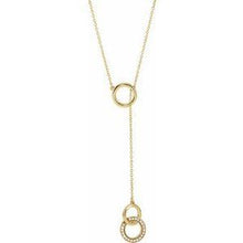 Load image into Gallery viewer, 1/10 CTW Diamond Circle Y 16-18&quot; Necklace
