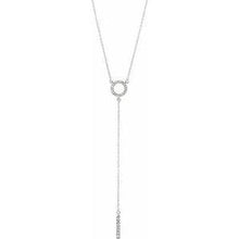 Load image into Gallery viewer, 1/6 CTW Diamond Circle 16-18&quot; Bar Y Necklace
