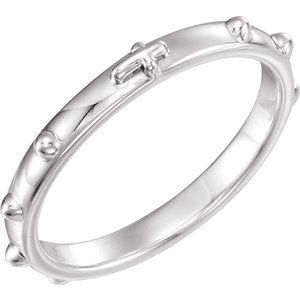 Sterling Silver Rosary Ring Size 4