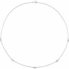 Load image into Gallery viewer, 14K Yellow 1/5 CTW Lab-Grown Diamond 3-Station 18&quot; Necklace
