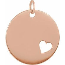 Load image into Gallery viewer, Pierced Heart Disc 16-18&quot; Necklace
