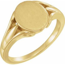 Load image into Gallery viewer, 12x10 mm Oval Signet Ring
