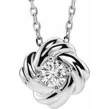 Load image into Gallery viewer, 1/6 CTW Diamond Knot 16-18&quot; Necklace
