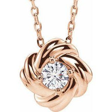 Load image into Gallery viewer, 1/6 CTW Diamond Knot 16-18&quot; Necklace
