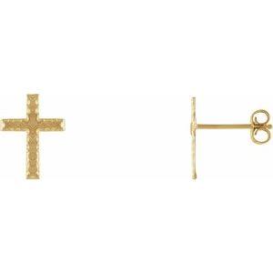 13x9 mm Cross Earrings