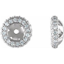 Load image into Gallery viewer, 1/5 CTW Diamond Earrings Jackets with 3.5 mm ID
