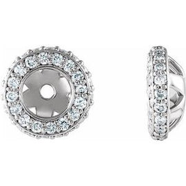 1/5 CTW Diamond Earrings Jackets with 3.5 mm ID