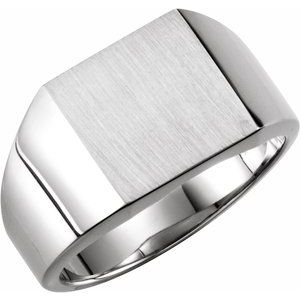 16 mm Square Signet Ring