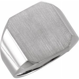 16x14 mm Octagon Signet Ring
