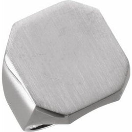 16x14 mm Octagon Signet Ring