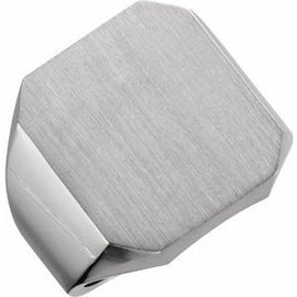 16x14 mm Octagon Signet Ring