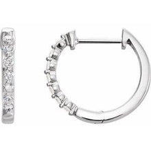 Load image into Gallery viewer, 1/5 CTW Diamond 15.25 mm Hoop Earrings
