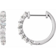 Load image into Gallery viewer, 1/5 CTW Diamond 15.25 mm Hoop Earrings
