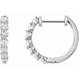 1/5 CTW Diamond 15.25 mm Hoop Earrings