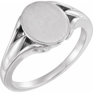 12x10 mm Oval Signet Ring