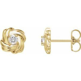 1/5 CTW Diamond Knot Earrings