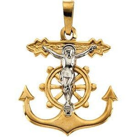 16.75x18.75 mm Mariner's Crucifix Pendant