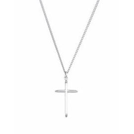 Sterling Silver 25.7x14 mm Cross 18