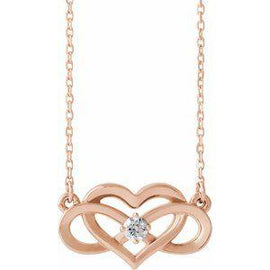 1/10 CTW Diamond Infinity-Inspired Heart 16-18