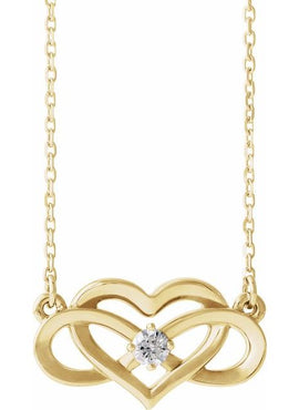 1/10 CTW Diamond Infinity-Inspired Heart 16-18