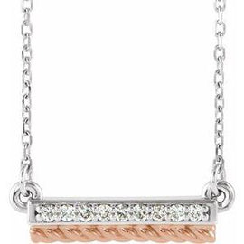 .08 CTW Diamond Rope Bar 16-18