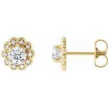 Load image into Gallery viewer, 5/8 CTW Diamond Halo-Style Earrings
