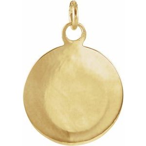 15 mm Round Baptismal Pendant Medal