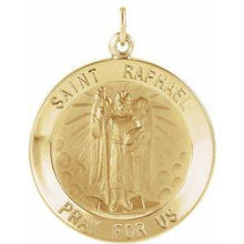 Load image into Gallery viewer, 18 mm Round St. Raphael Medal
