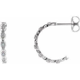 .05 CTW Diamond Hoop Earrings