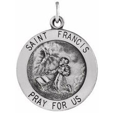Load image into Gallery viewer, 18.25 mm Round St. Francis of Assisi Medal
