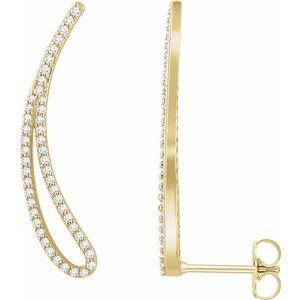 1/4 CTW Diamond Ear Climbers